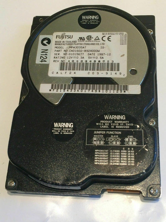 FUJITSU MPA3035AT 3.5GB IDE HARD DRIVE C AO1602-B924000W aa4ca22