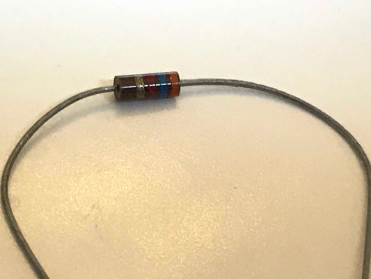 1960'S VINTAGE AB 3.6K OHM 0.125W CARBON RESISTOR (x2) fd7A12