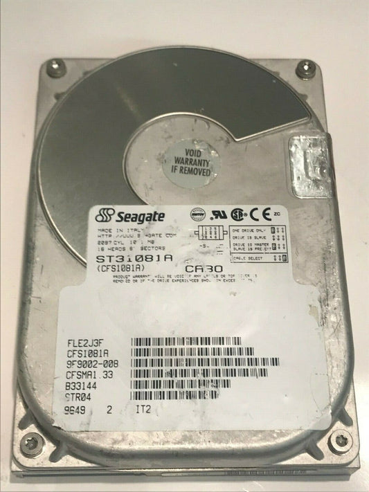 SEAGATE ST31081A CFS1081A 1GB IDE HARD DRIVE 9F9002-008 B33144 aa5hc3