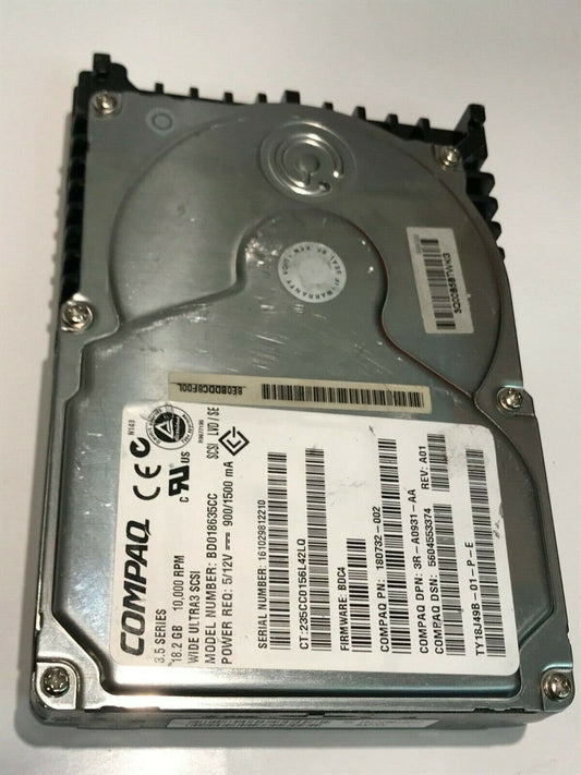 COMPAQ BD018635CC 180732-002 BDC4 18.2GB SCSI 3 ULTRA HARD DRIVE aa5ic2