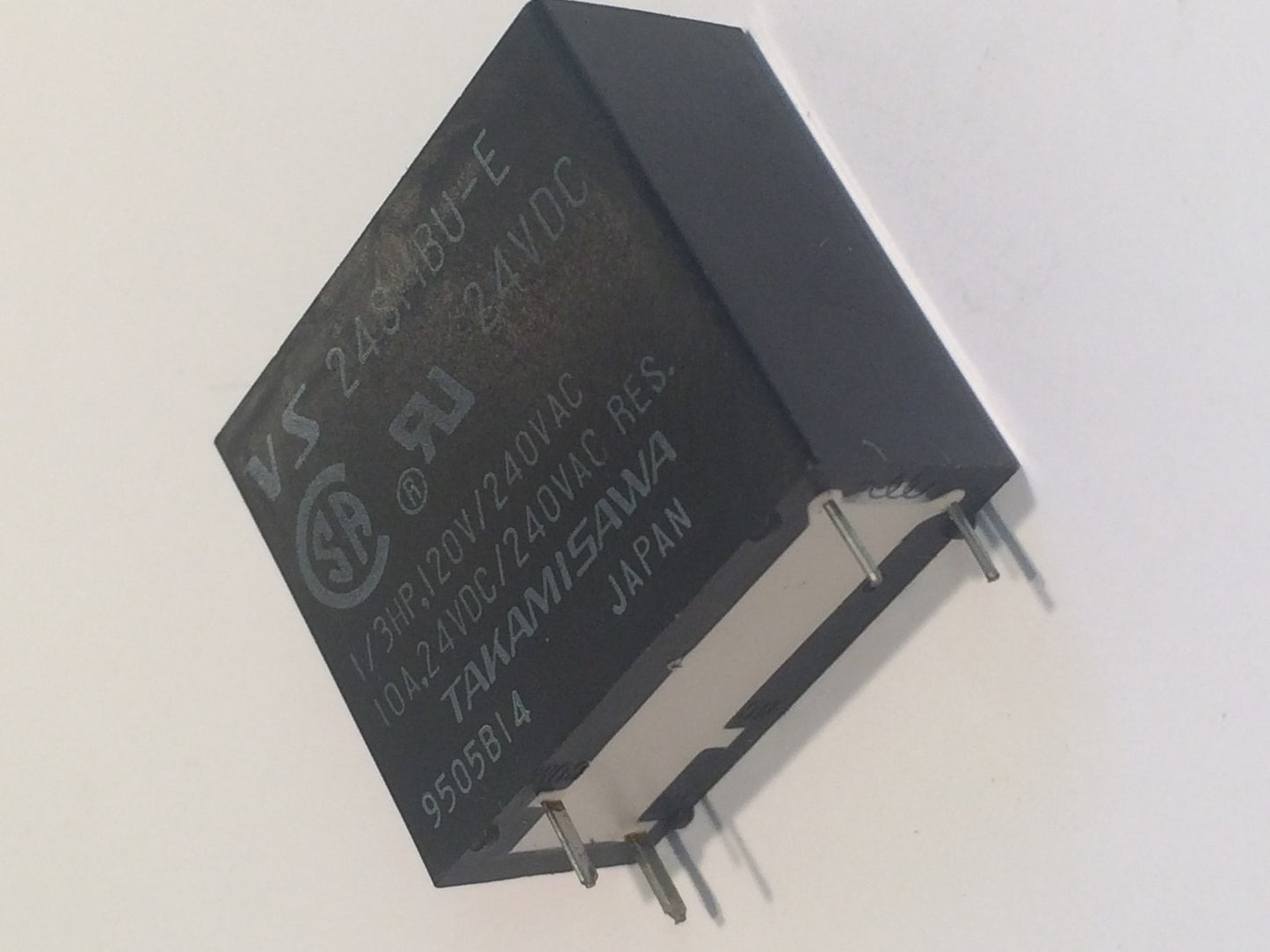 VS24SMBU-E TAKAMISAWA 24V DC COIL 10A SINGLE POLE NORMALLY OPEN RELAY, blb201