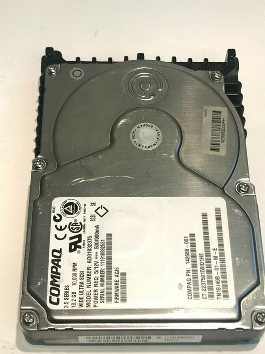 COMPAQ AD01832375 18.2GB SCSI 3 HARD DRIVE 142688-001 ACJ6 aa5ga4