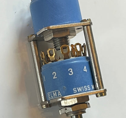 10 WAY 2 POLE NO STOP ELMA 01 SERIES MINI ROTARY SWITCH AUDIOPHILE TBA