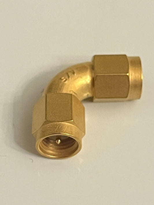 S/V MICRO 26GHz SMA MALE TO SMA MALE RIGHT ANGLE RADIUS SWEPT BEND ADAPTER fd5h1