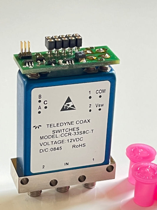 TELEDYNE CCR-33S8C-T COAX RELAY SWITCH 18GHz 12Vdc SPDT WITH TTL PCB ae1w78