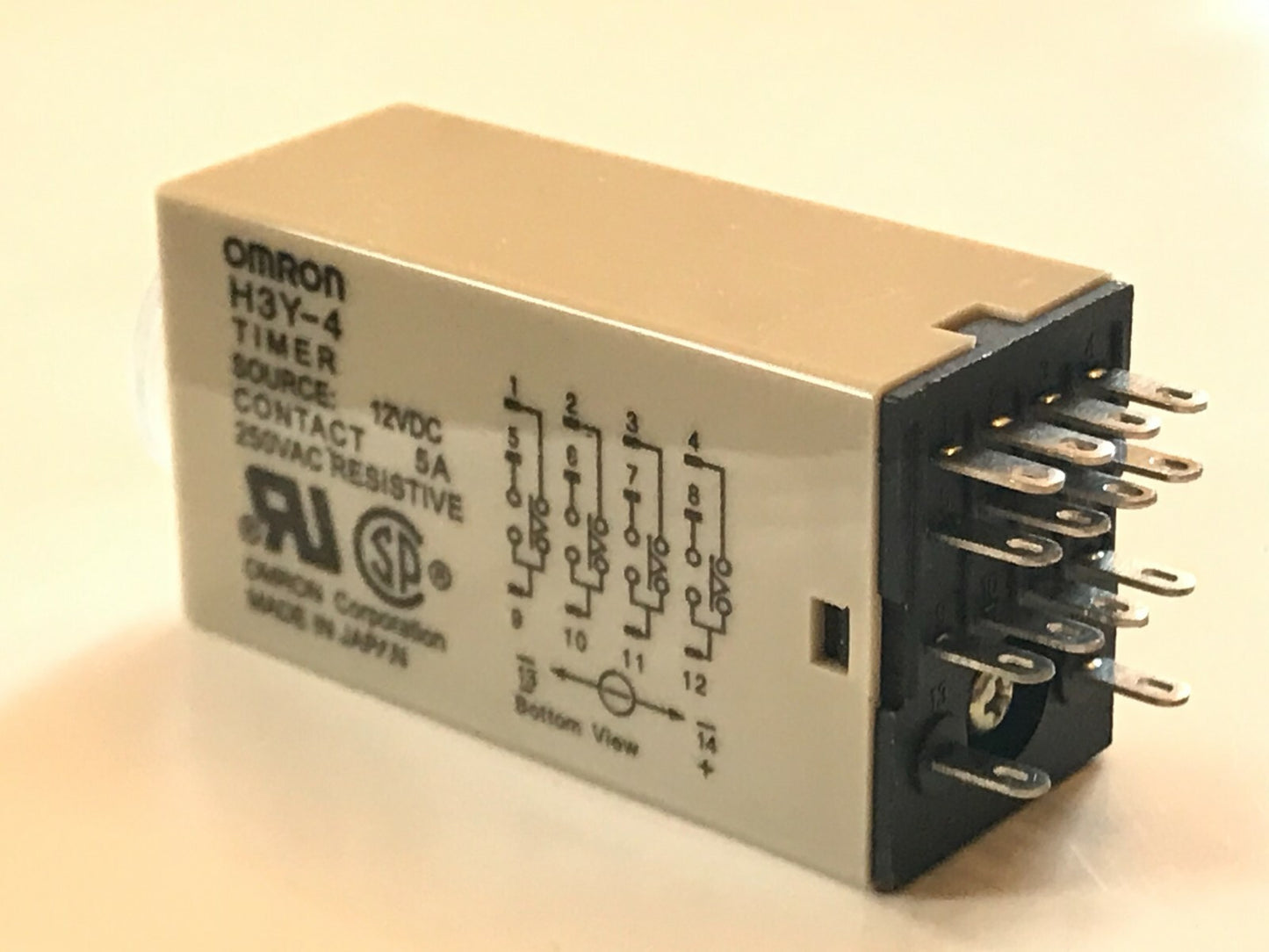 H3Y-4 12V DC MINIATURE PLUG IN TIMER 14 PIN 1 - 30 SECONDS 4 POLE 4PCO ac1x2