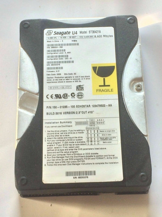 SEAGATE ST38421A 9M9004-056 FIRMWARE 6.01 IDE HARD DRIVE 8.4GB aa4bd1g