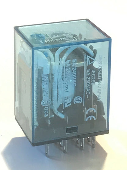 OMRON MY4N-J-DC12, 12V DC 4PDT 5A 250Vac CONTACTS RELAY faa15B
