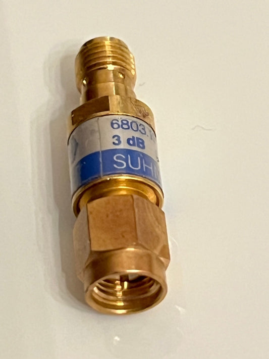 SUHNER 6803.19A PRECISION 3.5 SMA 3dB 2W 18GHz ATTENUATOR (x1) fba10a45