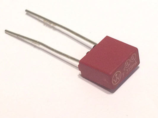 315mA FAST BLOW RADIAL MINIATURE WIRE ENDED FUSE (x2) ad1q4