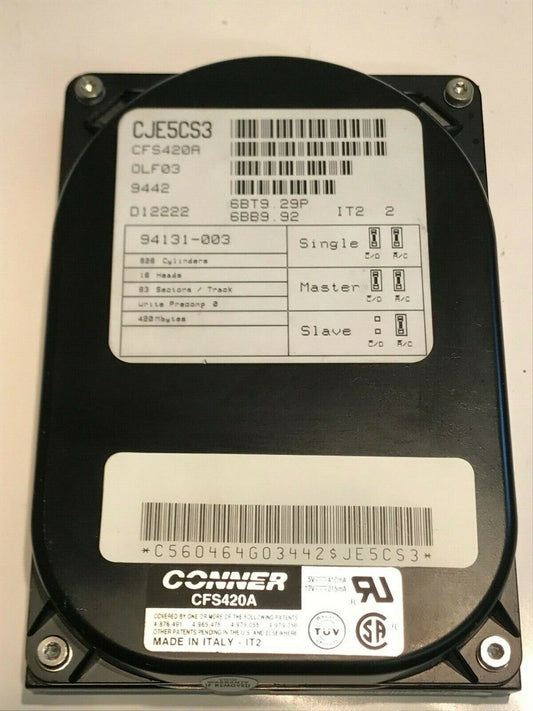 CONNER CFS420A 420MB IDE HARD DRIVE OLF03 94131-003 D12222 CJE5CS3 aa5fe4