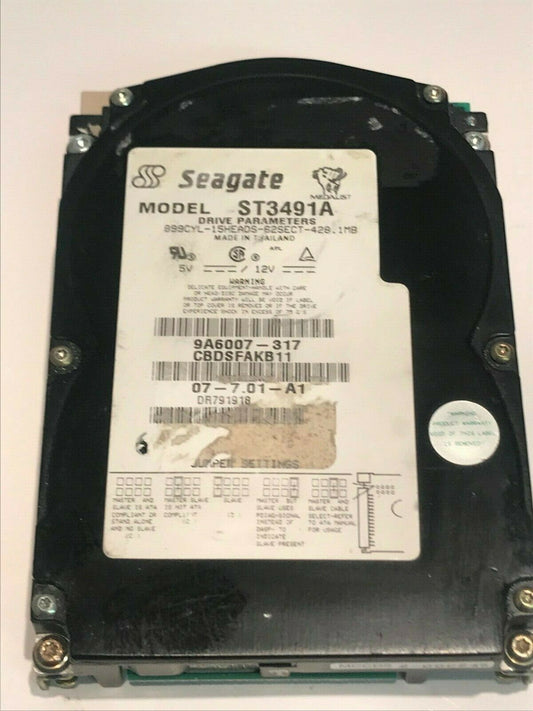 SEAGATE ST3491A 428MB IDE HARD DRIVE 9A6007-317 CBDSFAKB11 aa5hc5