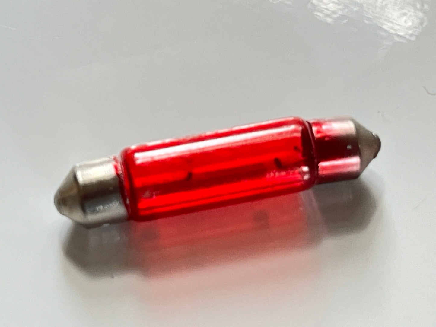 12 VOLT 3 WATT FESTOON LAMP BULB RED LACQUER MILITARY 995-1911 (x1) fcb25.46