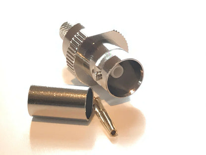 BEST QUALITY BNC SOCKET 75 OHM FEMALE CRIMP TYPE FOR RG59 CABLE (x1) bsa4cb