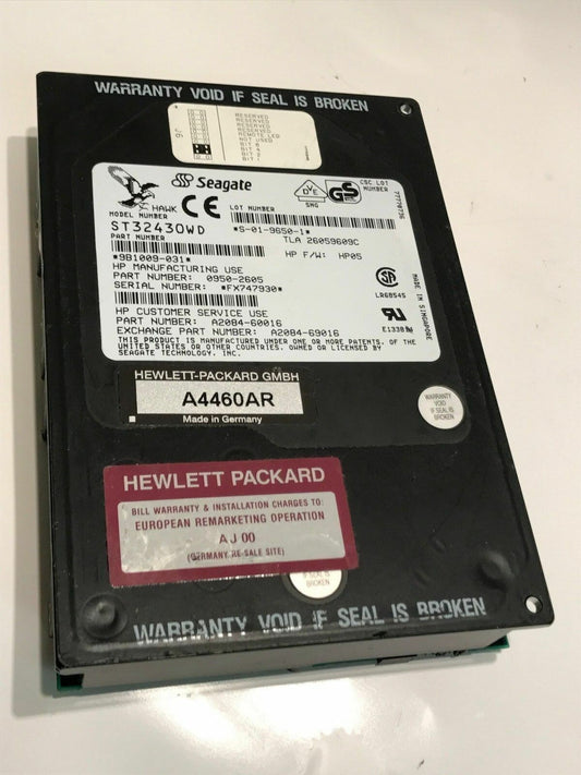 SEAGATE ST32430WD HP 0950-2605 SCSI WIDE 68 Pin 2.1GB HARD DRIVE ac1b25