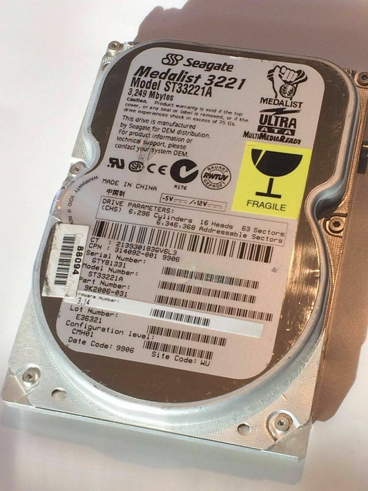 SEAGATE ST33221A 9K2006-031 FIRMWARE 3.14 IDE HARD DRIVE 3.2GB aa4bb5