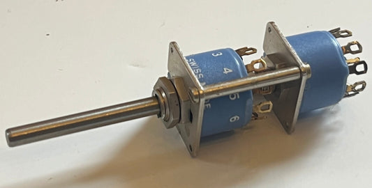 10 WAY 2 POLE NO STOP ELMA 01 SERIES MINI ROTARY SWITCH AUDIOPHILE TBA