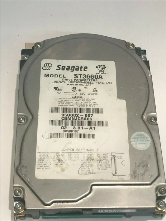 SEAGATE ST3660A 545MB IDE HARD DRIVE 958002-007 CBMNJCRA06 aa5ie5