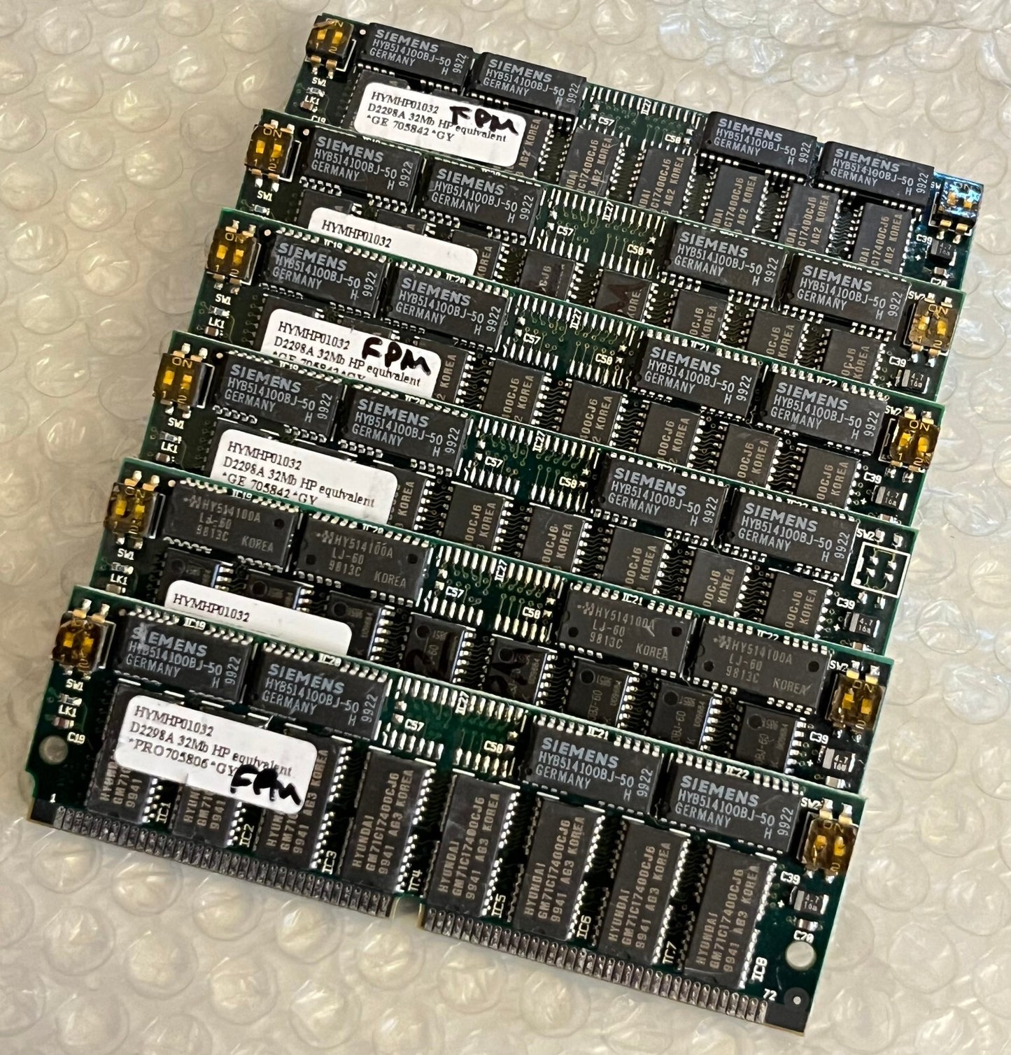 HP D2298A 32MB 72 PIN 60NS FAST PAGE MODE PARITY FPM SIMM (x1) fd1A45
