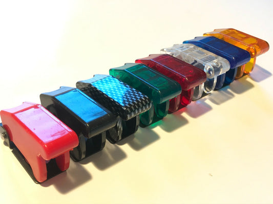 TOGGLE SWITCH GUARD PROTECTOR SPRING LOADED COVER ALL COLOURS fcb21
