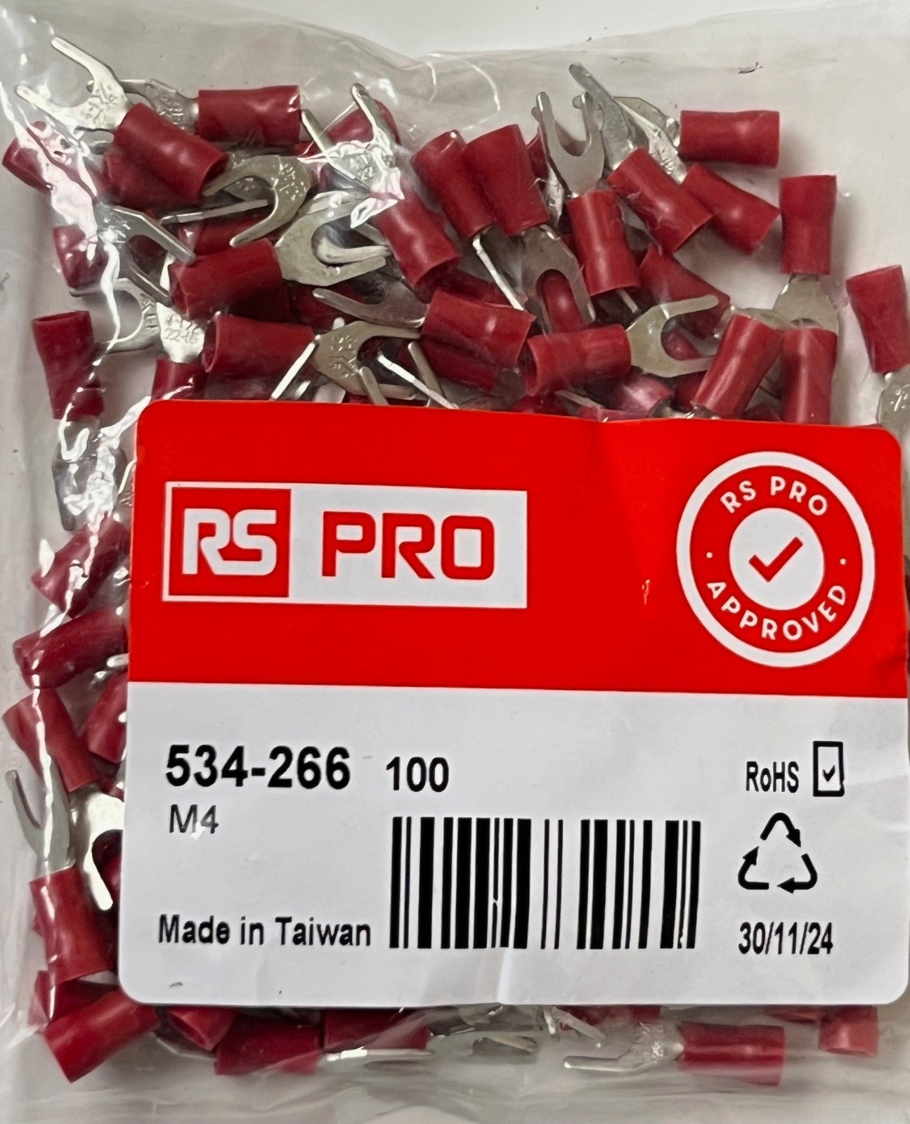 INSULATED CRIMP TERMINALS BEST RS QUALITY ALL TYPES PACKS OF 100 CHEAP fcb22
