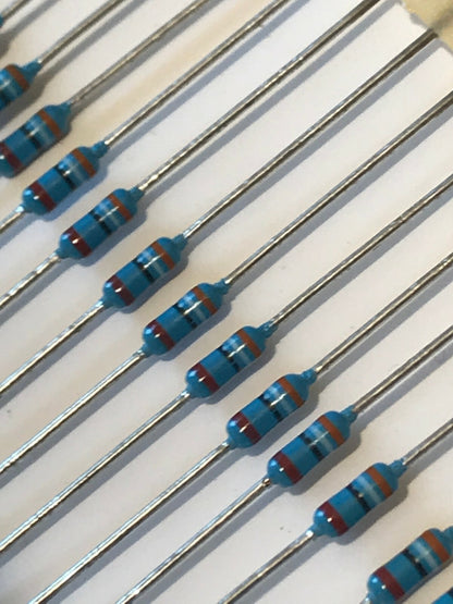 39 OHM 0.25W 2% METAL FILM 39R CORNING ELECTROSIL TR5 RESISTOR (x10) ad1J28