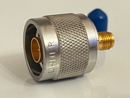 SUHNER PREMIUM N MALE TO SMA FEMALE PRECISION COAXIAL ADAPTER FD7B24