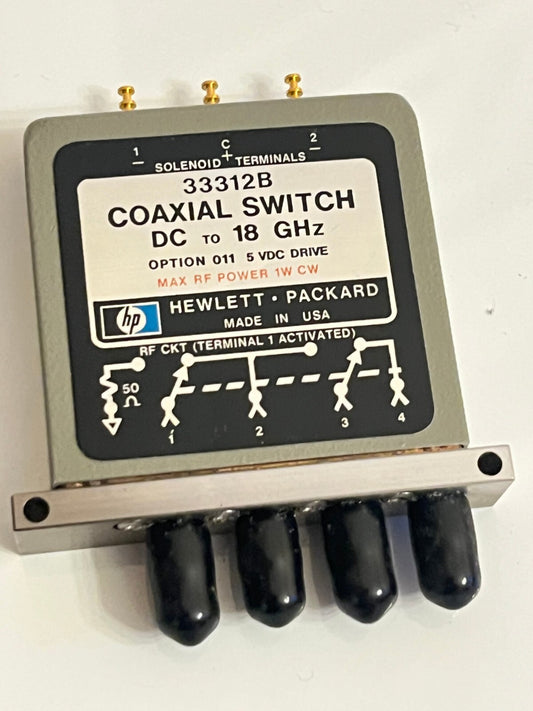 HP 33312B OPT011 5V 4 PORT COAXIAL RELAY SWITCH, 18GHz 1W FD5C4