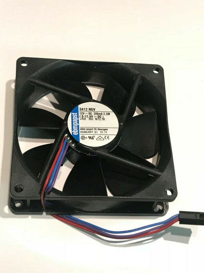 EBM-PAPST MODEL 3412-NGV AXIAL 12V (8v - 12.6v) 92MM x 25MM 3 WIRE FAN fbd3d