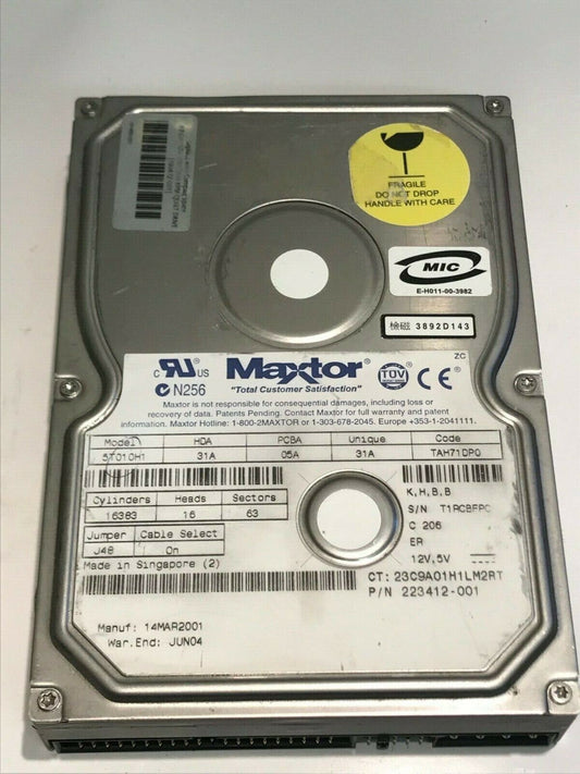 MAXTOR 5T010H1 31A 05A 31A TAH71DP0 10.2GB IDE HARD DRIVE aa5fa6b