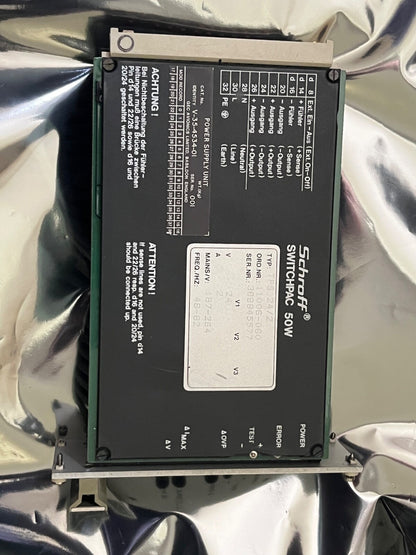 SCHROFF SWITCHPAC 50W TPS 24/2 19" INCH RACK POWER SUPPLY 24V 2A PSU ad2x1