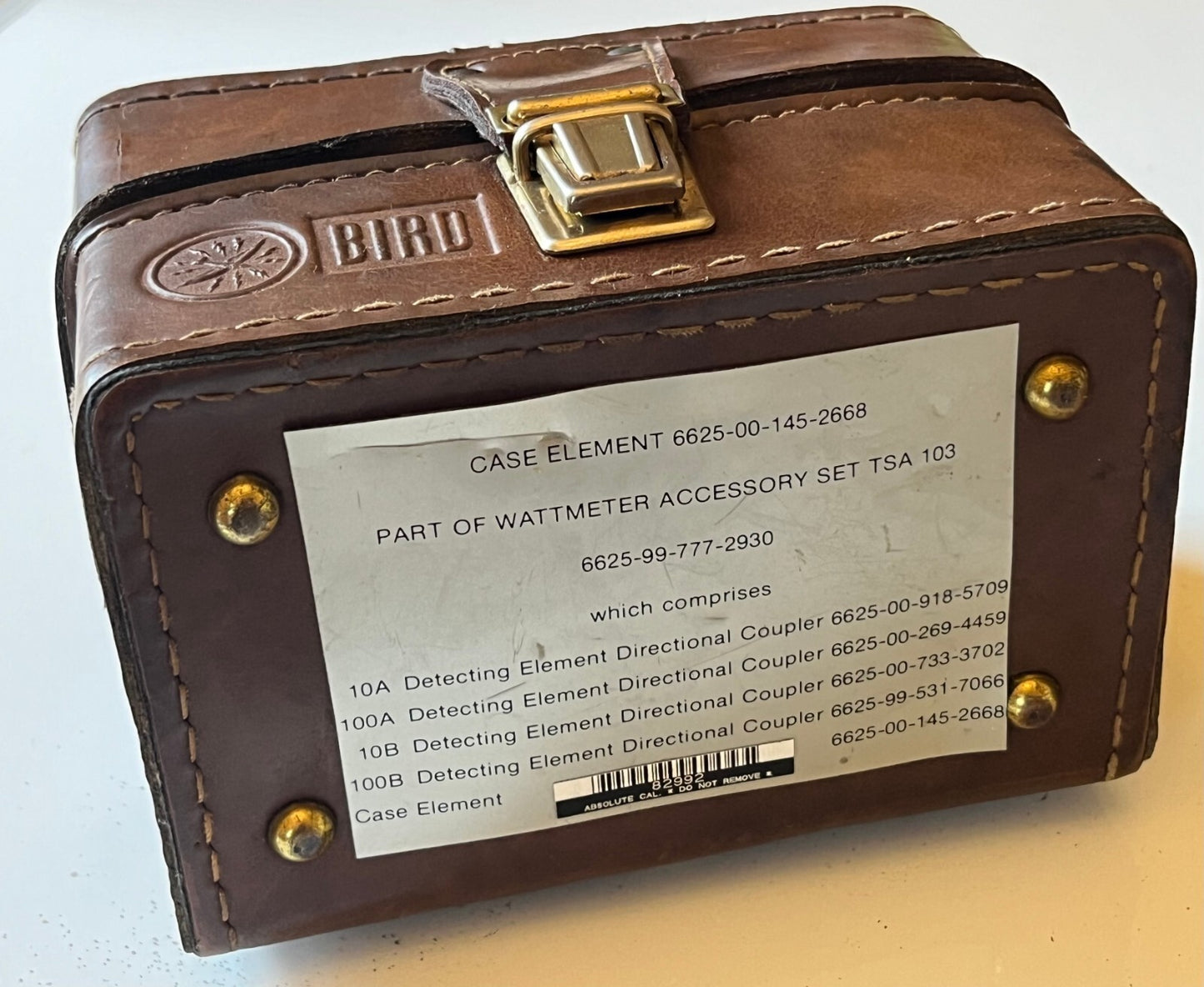 VINTAGE LEATHER CARRY CASE FOR BIRD THRULINE 43 ELEMENTS / SLUGS FD2H3
