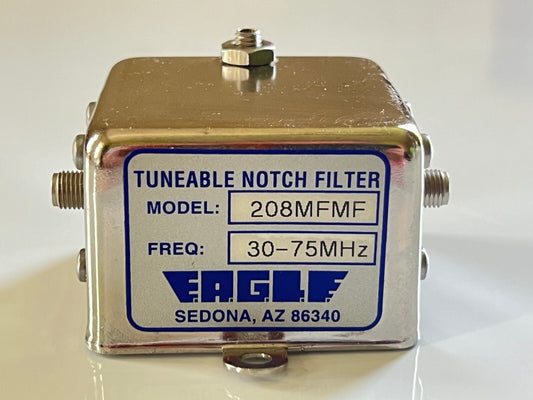 EAGLE COMTRONICS 208MFMF SMA TYPE TUNEABLE NOTCH FILTER 30 - 75MHz AE1W91