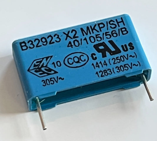 220nF 305V X2 RATED POLYPROPYLENE FILM MKP RADIAL CAPACITOR (X1) EPCOS fca10.1