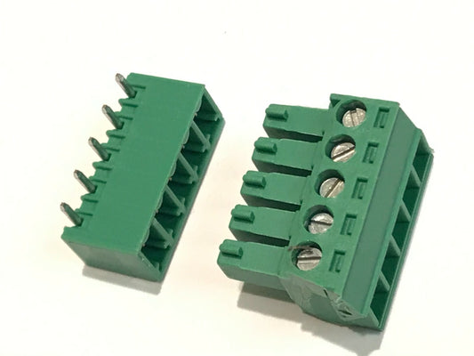 5 WAY PCB CONNECTOR PLUG & SOCKET 3.81.mm PITCH VERY NEAT EUROCLAMP ad1P51