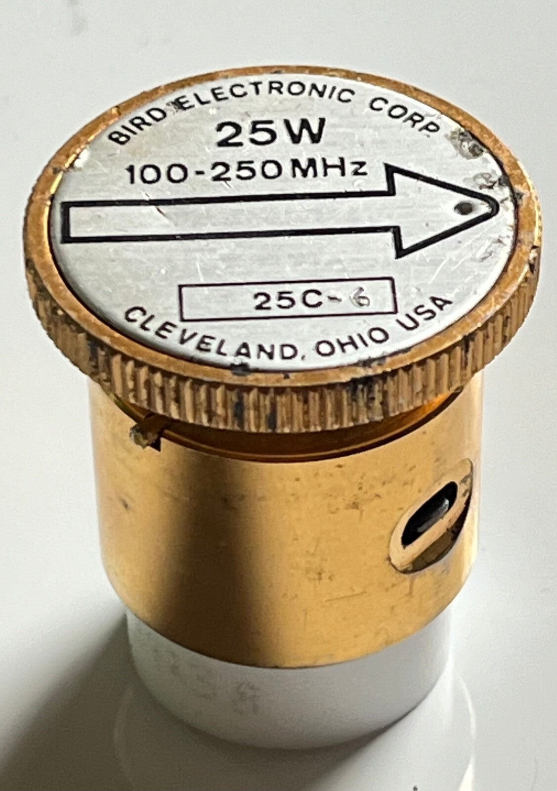 BIRD 25C PLUG IN ELEMENT SLUG 0 - 25 WATTS 100-250 MHz THRULINE 43 fcb20.47