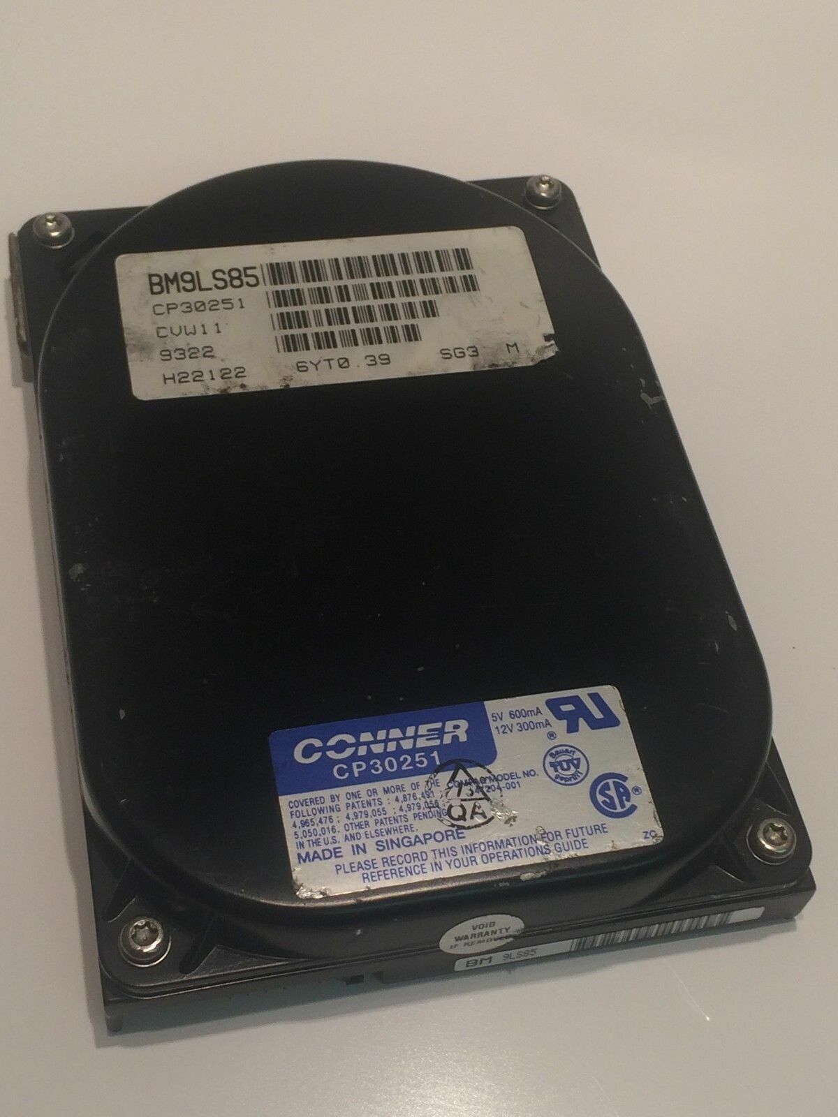 CONNER CP30251 250MB IDE HARD DISC CVW11 H22122 aa4cd2