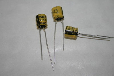 22UF 50V LOW PROFILE RADIAL ELECTROLYTIC CAPACITOR (x6) fbd4a6