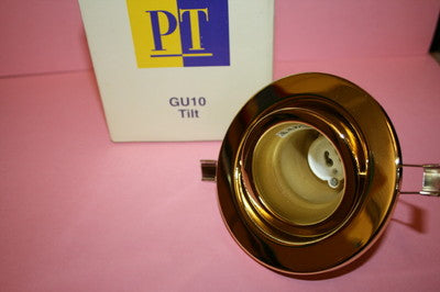 BULK GU10 MAINS 240V BRASS TILT LIGHT FITTING SUPERIOR QUALITY CHEAP ! afp14